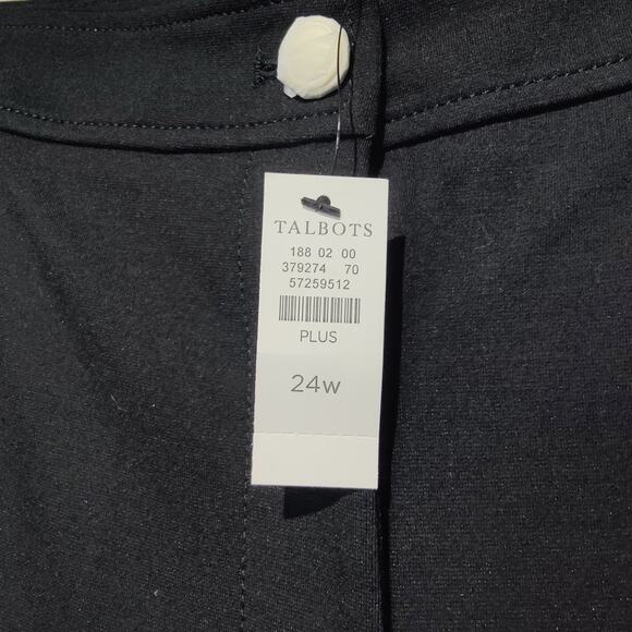 NWT Talbots Women's Plus Sz 24W 5 Pocket Straight Leg Ponte Pants Black - Picture 4 of 6